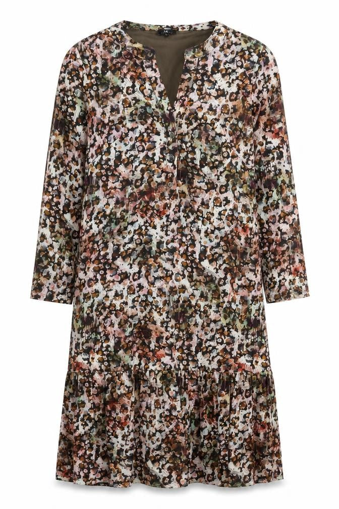 K Design Womens Multicoloured Floral Polyester Trapeze & Swing  Size XS  V-Neck Pullover