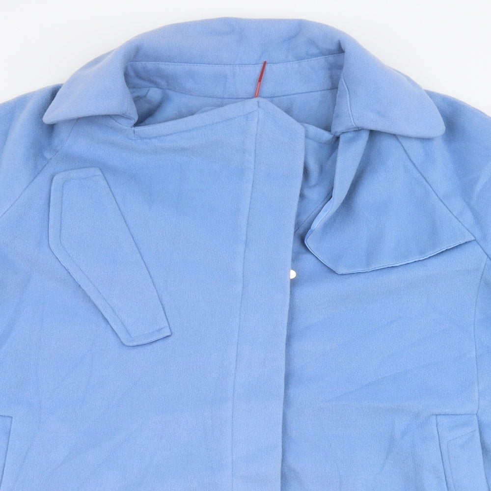 MNG Womens Blue   Overcoat Coat Size 2XL  Zip