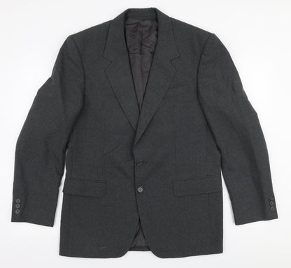 Executex Mens Grey  Polyester Jacket Suit Jacket Size 40