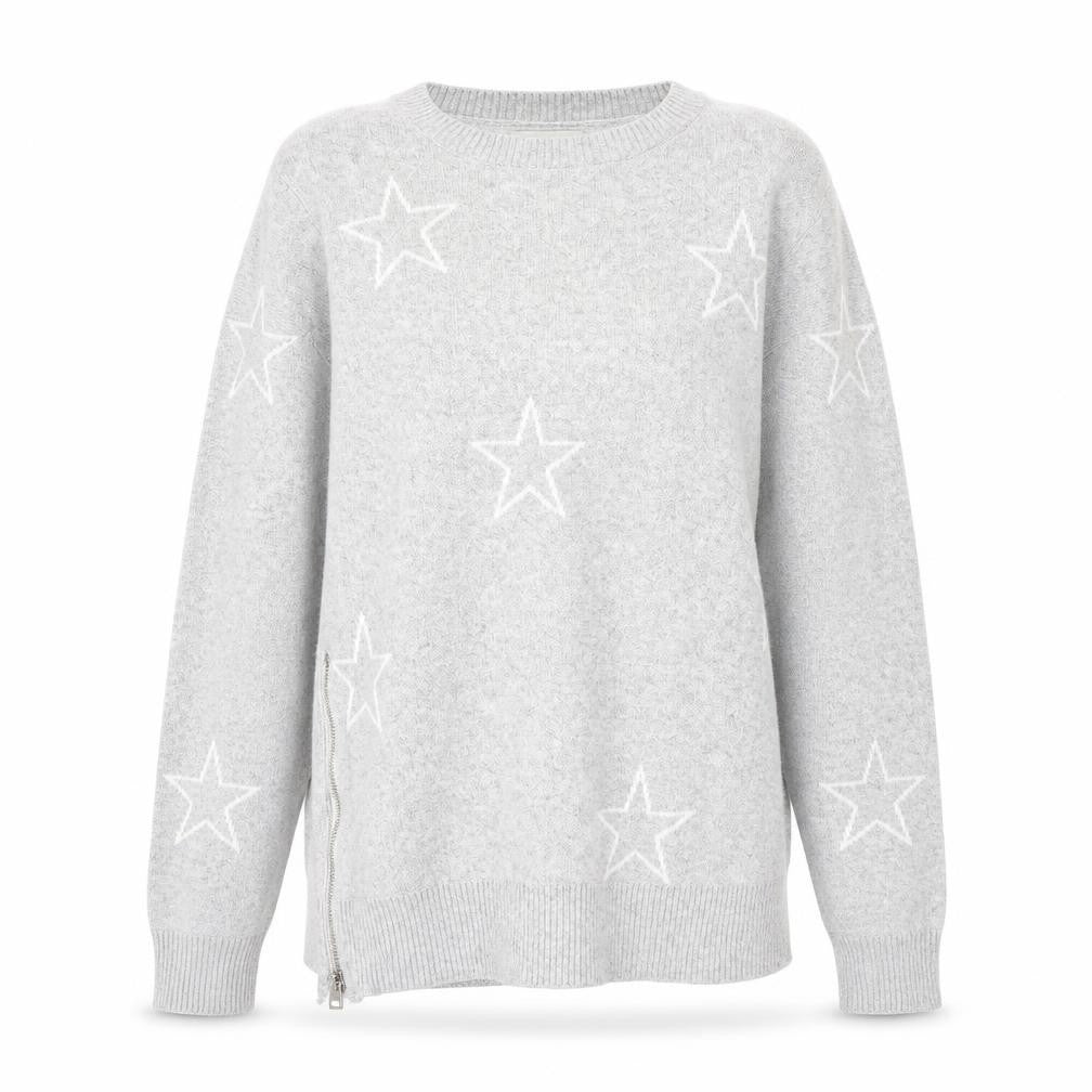 Elwood Womens Grey Round Neck  Acrylic Pullover Jumper Size 8