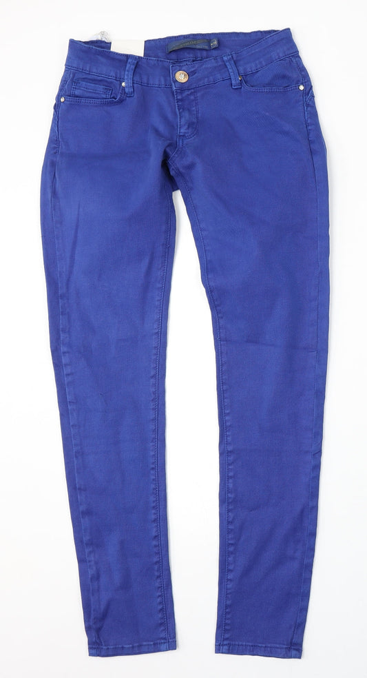 So Sweet Womens Blue  Cotton Skinny Jeans Size M L31 in Regular Button