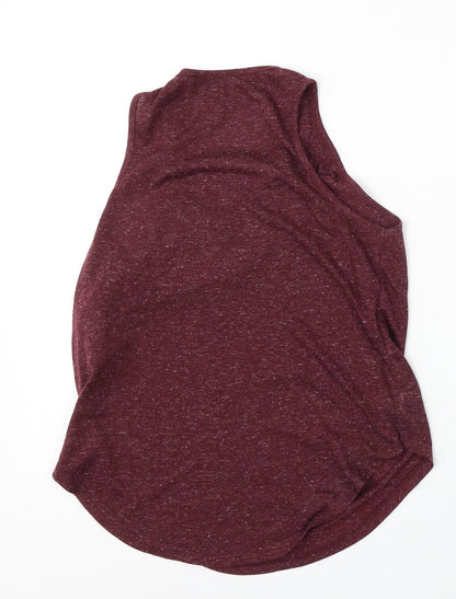 Atmosphere Womens Purple  Polyester Basic Tank Size 6 Round Neck