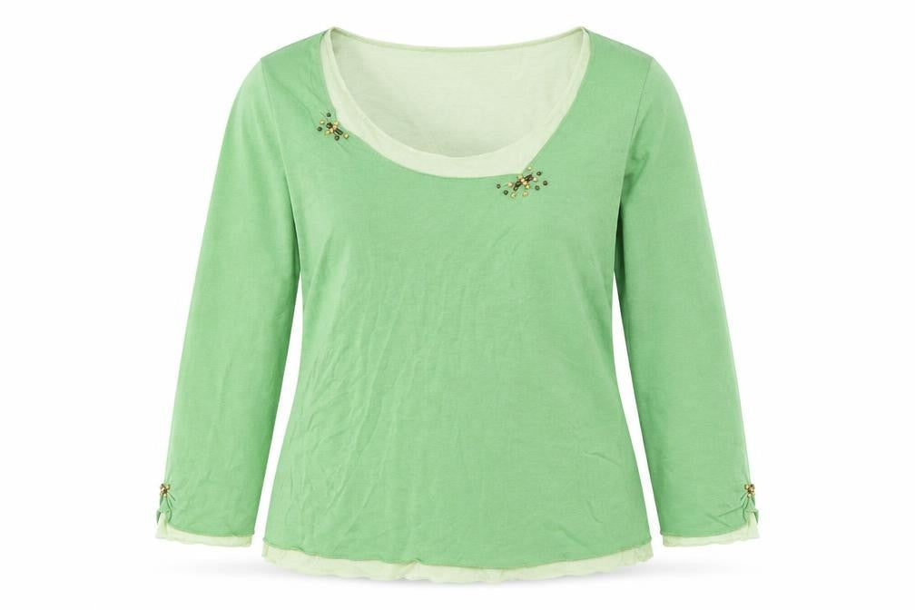 Per Una Womens Green Round Neck  Cotton Pullover Jumper Size 14