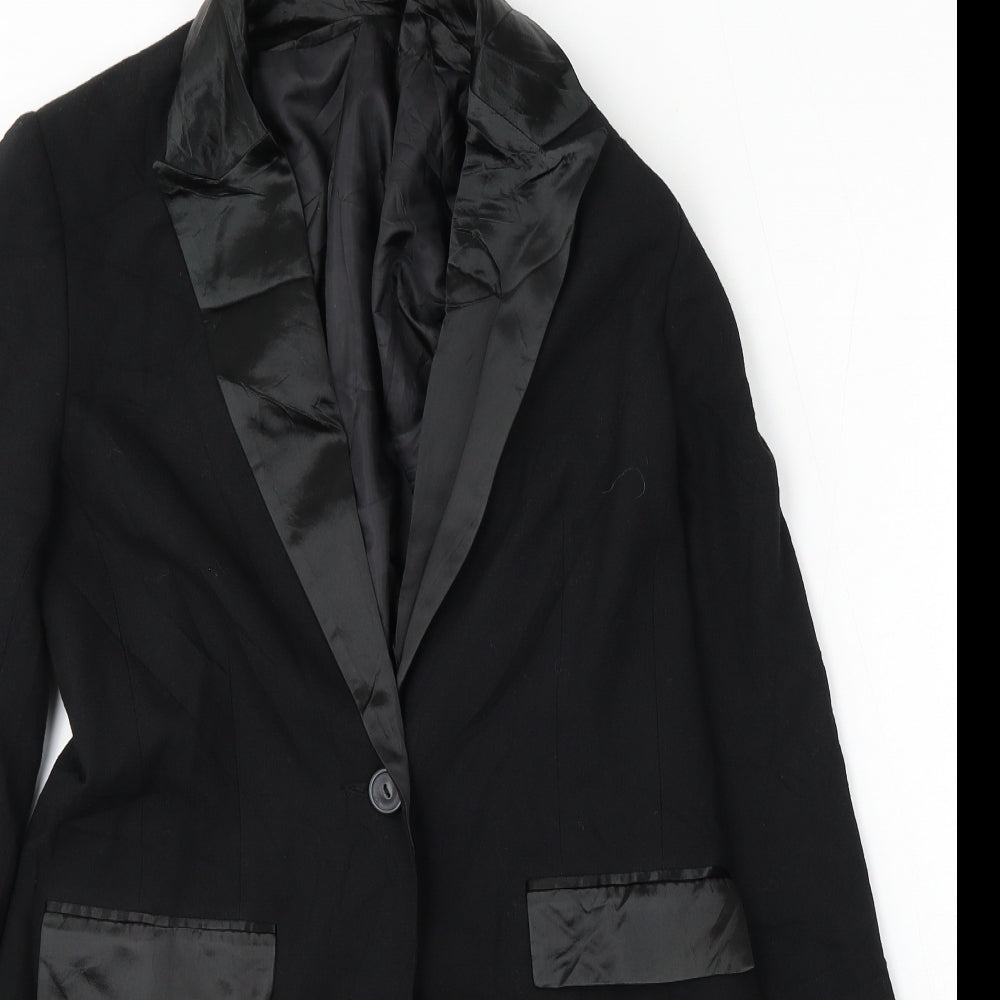 Dorothy Perkins Womens Black   Jacket  Size 10  Button