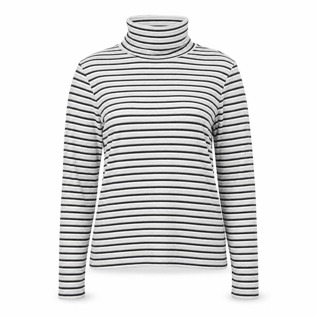 Poppy Womens Multicoloured Mock Neck Striped Polyester Pullover Jumper Size 12