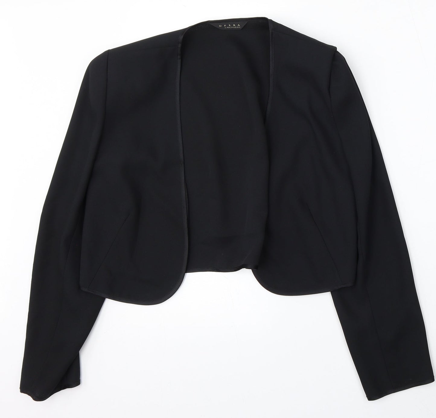 Richards Womens Black  Polyester Jacket Blazer Size 14