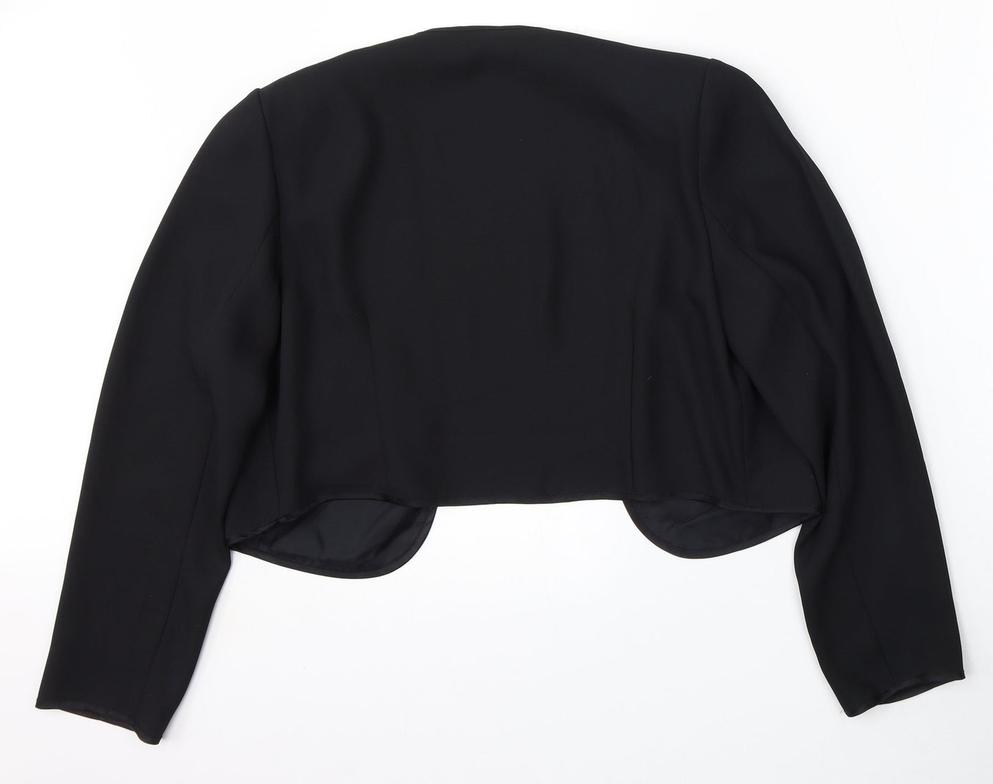 Richards Womens Black  Polyester Jacket Blazer Size 14