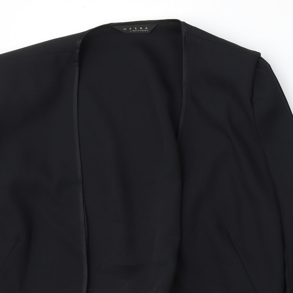 Richards Womens Black  Polyester Jacket Blazer Size 14