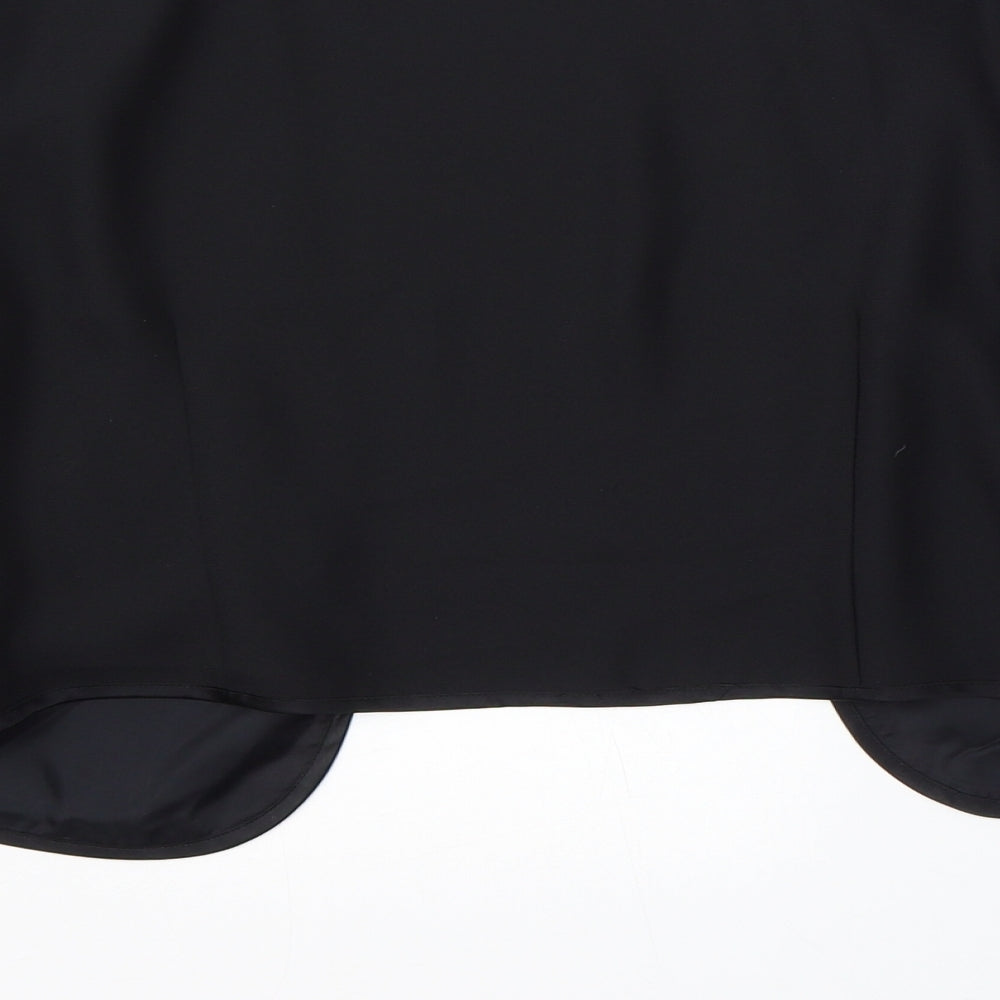 Richards Womens Black  Polyester Jacket Blazer Size 14