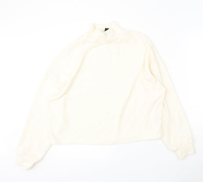 New Look Womens Beige Mock Neck  Polyester Pullover Jumper Size S