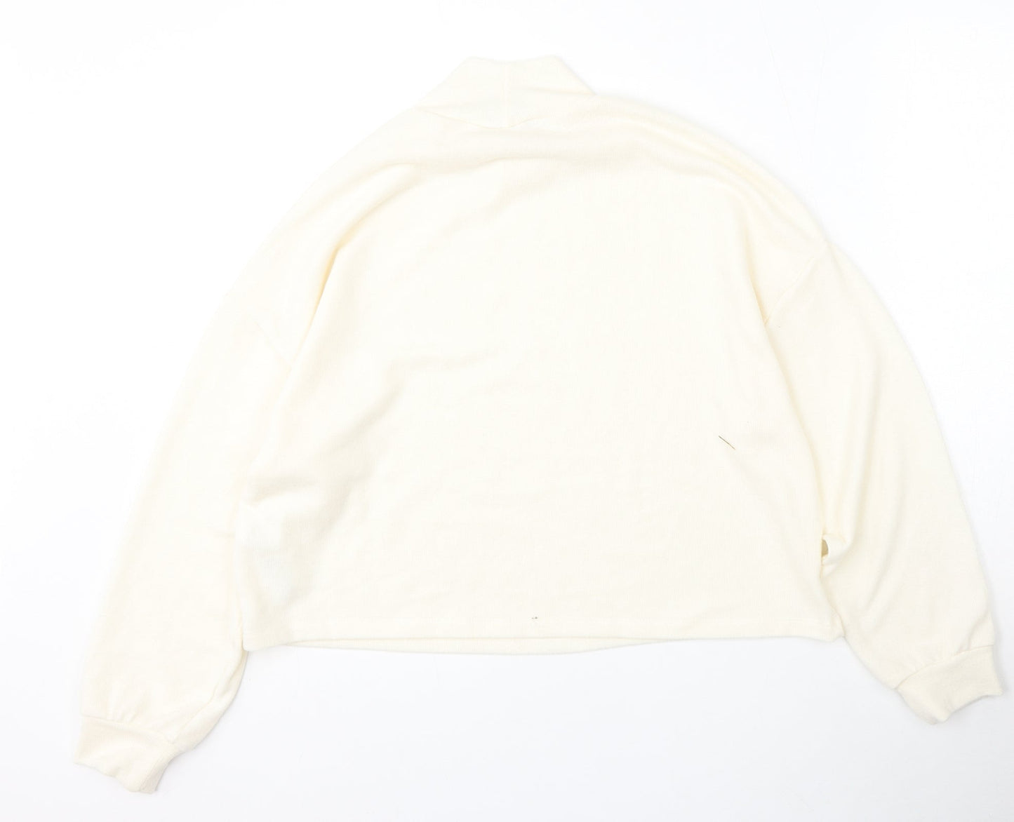 New Look Womens Beige Mock Neck  Polyester Pullover Jumper Size S