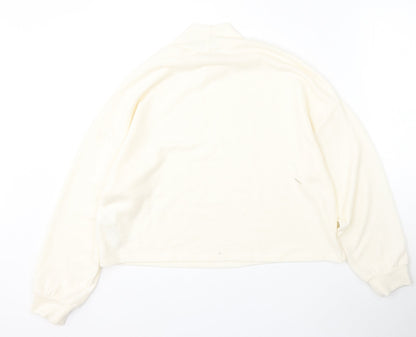 New Look Womens Beige Mock Neck  Polyester Pullover Jumper Size S