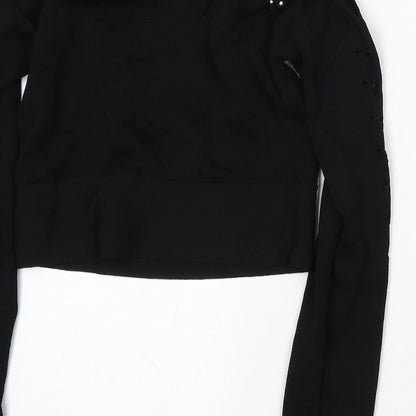 River Island Womens Black Round Neck  Viscose Pullover Jumper Size 10