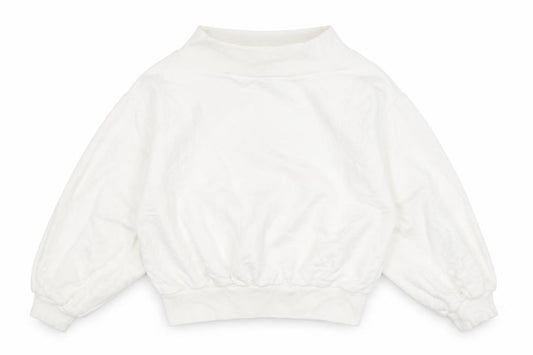 Boohoo Womens White  Cotton Pullover Sweatshirt Size 6