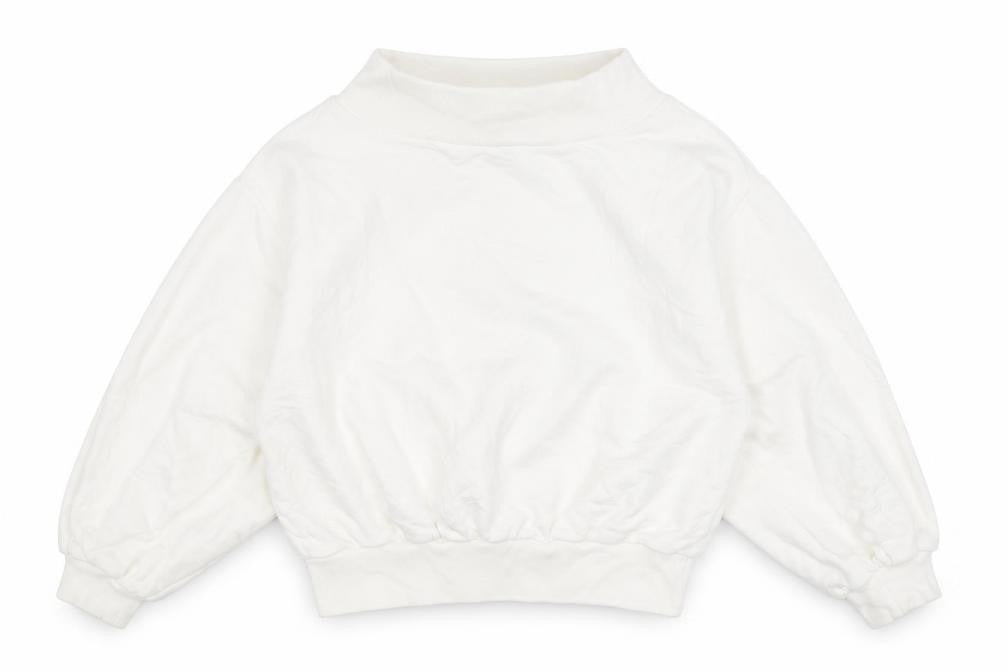 Boohoo Womens White  Cotton Pullover Sweatshirt Size 6