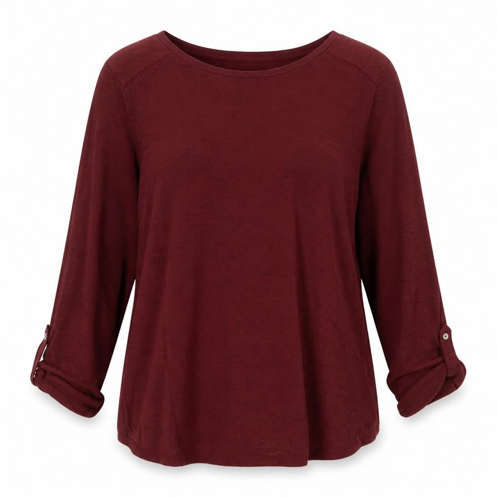 Dunnes Stores Womens Red Round Neck  Cotton Pullover Jumper Size 12