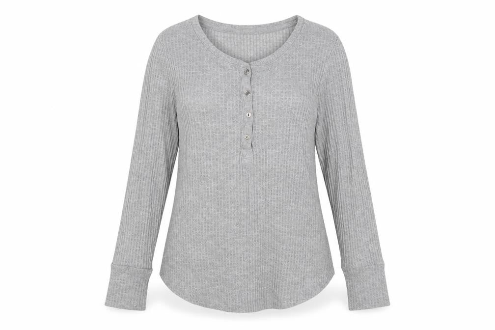 Papaya Womens Grey Round Neck  Polyester Pullover Jumper Size 10