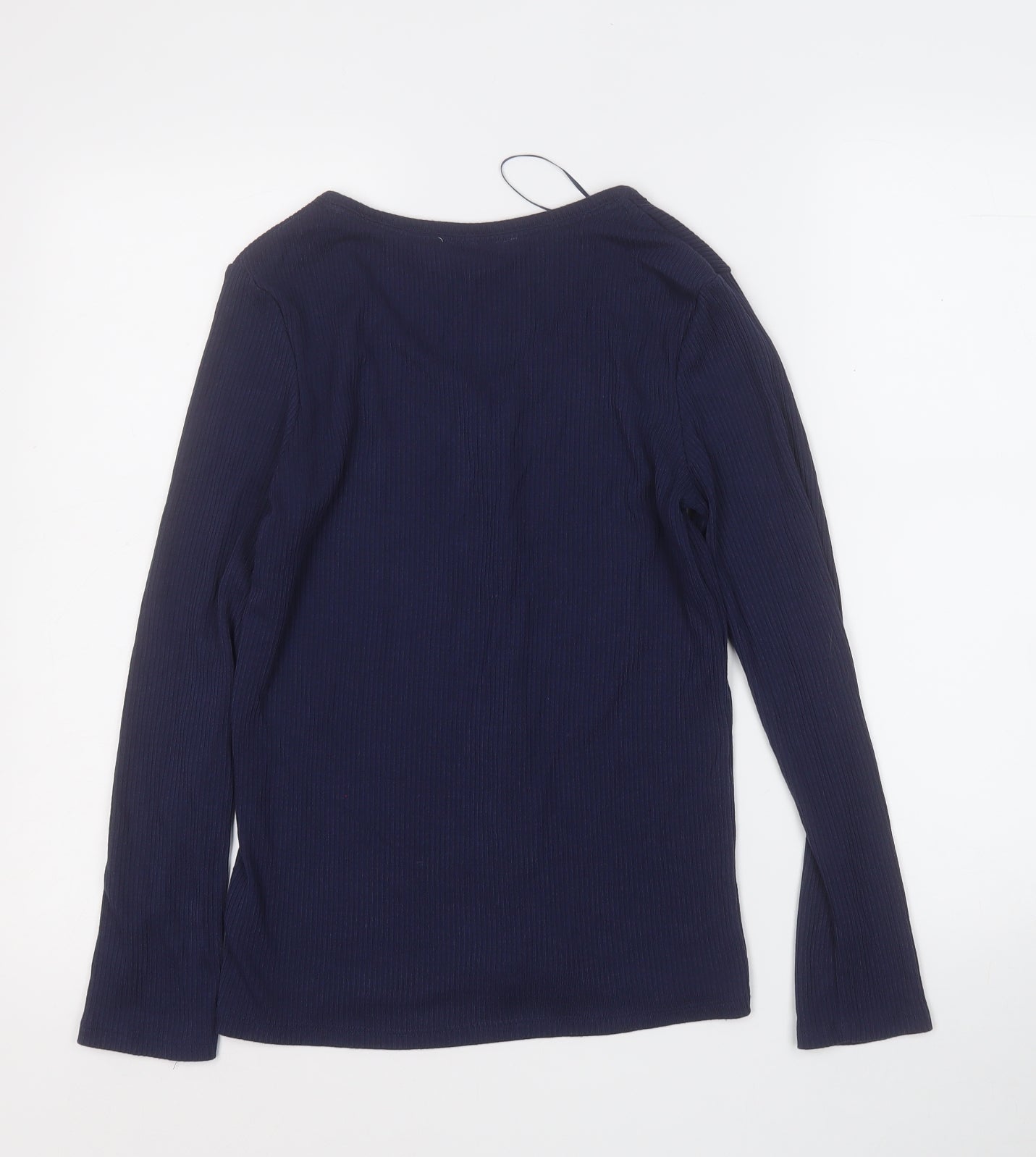 Papaya Womens Blue Round Neck  Polyester Pullover Jumper Size 10