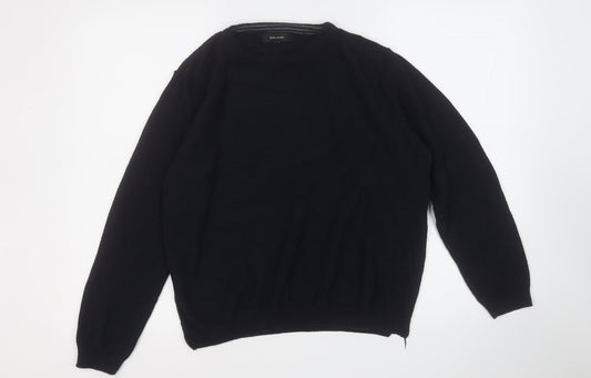 River Island Womens Blue Round Neck  Acrylic Pullover Jumper Size S