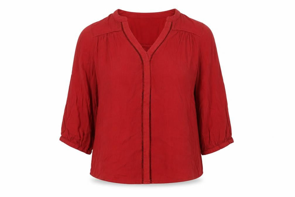 F&F Womens Red Round Neck  Viscose Pullover Jumper Size 10