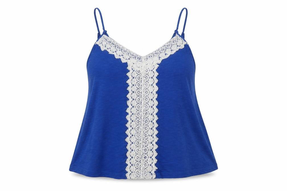 love to lounge  Womens Blue  Polyester Basic Tank Size 10 Round Neck