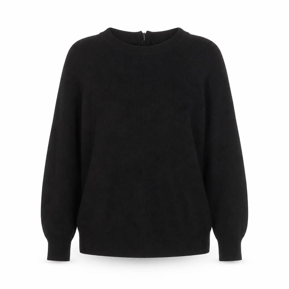 Primark Womens Black Round Neck  Viscose Pullover Jumper Size 12