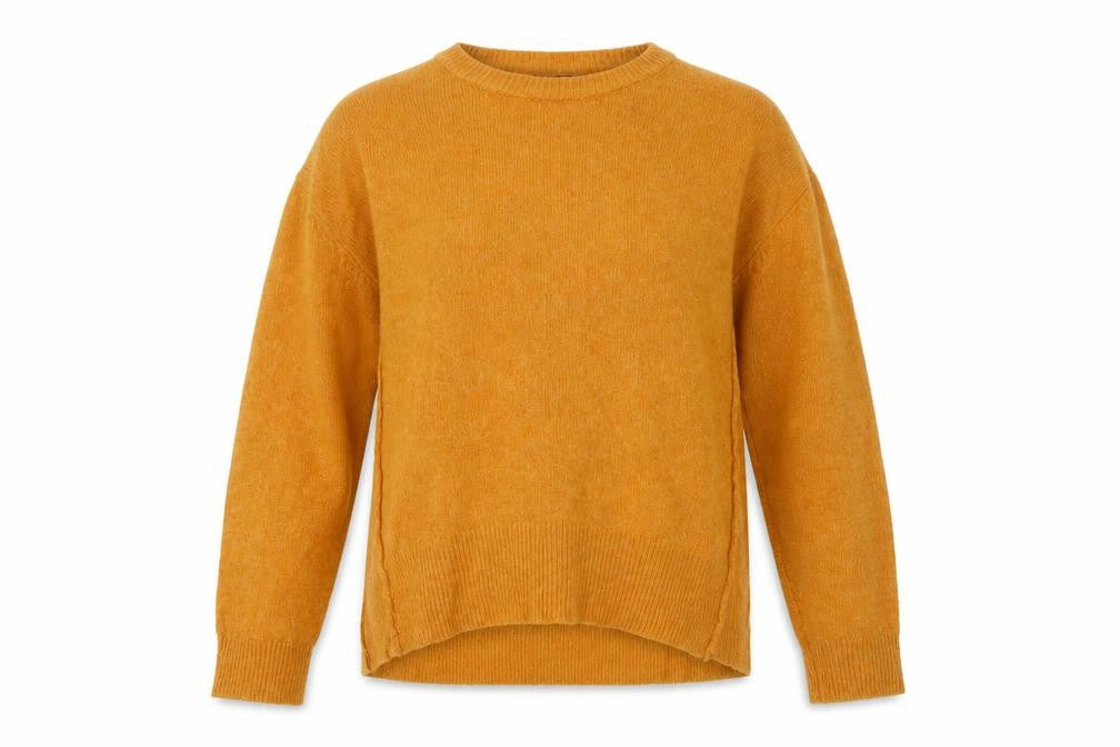 Primark Womens Yellow Round Neck  Acrylic Pullover Jumper Size 12
