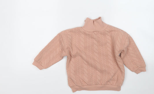 Matalan Girls Orange  Polyester Pullover Sweatshirt Size 2-3 Years