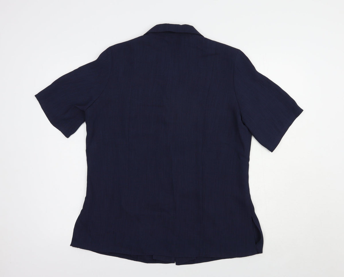 Preworn Womens Blue   Jacket Blazer Size 14  Button