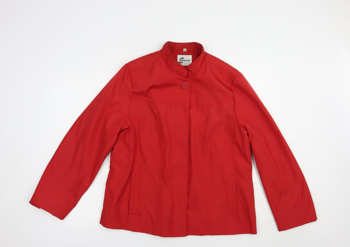 Eleganze Womens Red   Jacket  Size 16  Button