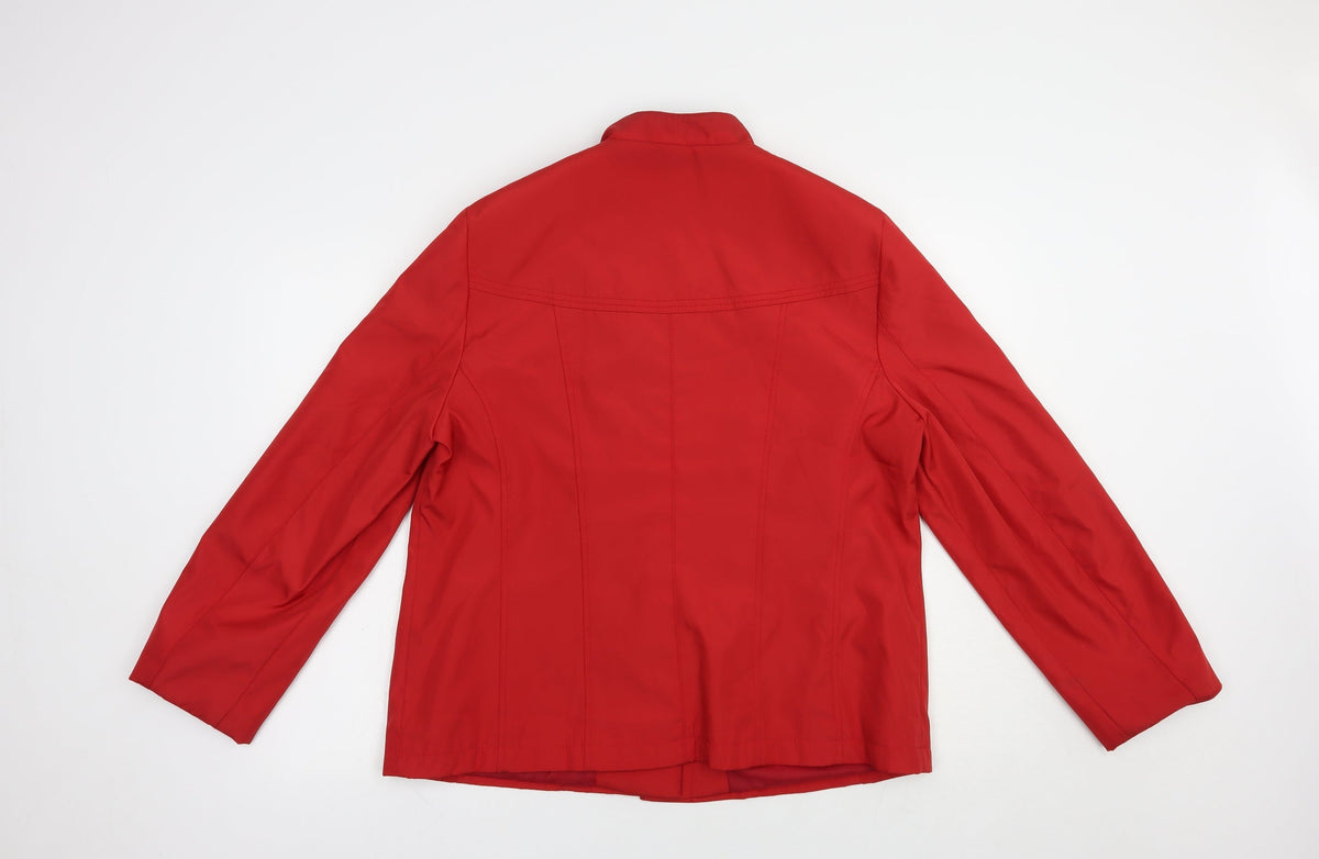 Eleganze Womens Red   Jacket  Size 16  Button