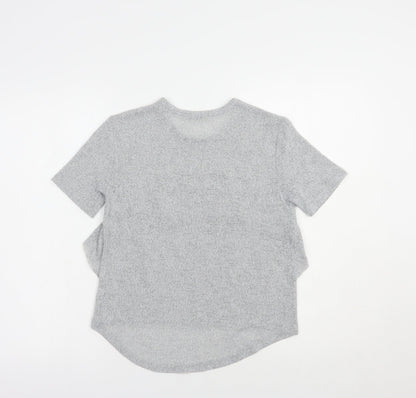 Zara Womens Grey  Polyester Basic Blouse Size S Crew Neck