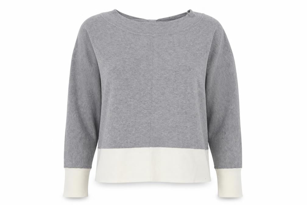 Esprit Womens Grey Boat Neck  Cotton Pullover Jumper Size M