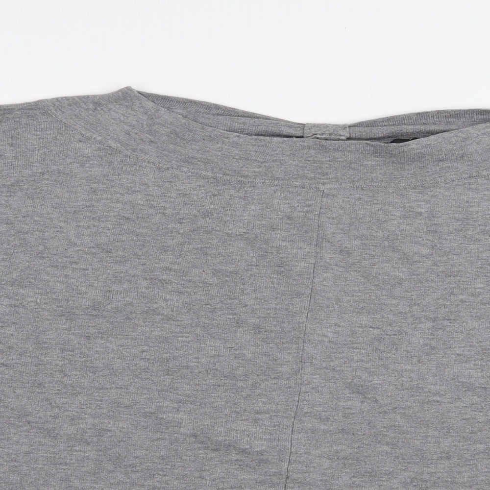 Esprit Womens Grey Boat Neck  Cotton Pullover Jumper Size M