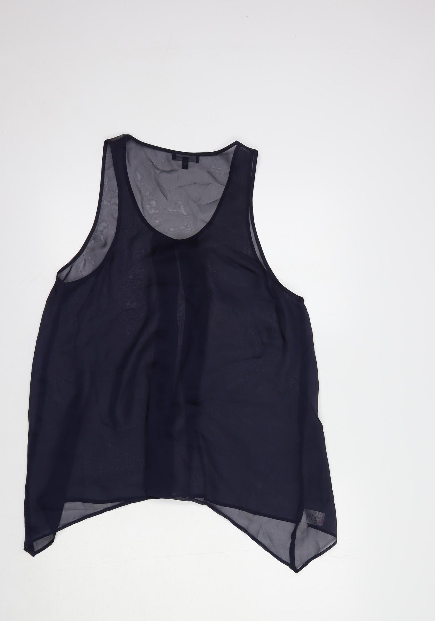 NEXT Womens Blue  Polyester Basic Tank Size 14 Scoop Neck
