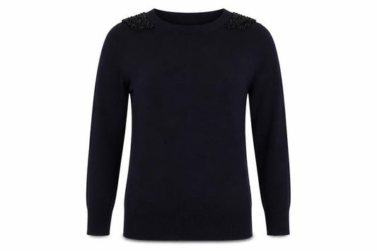 Warehouse Womens Blue Boat Neck  Viscose Pullover Jumper Size 12
