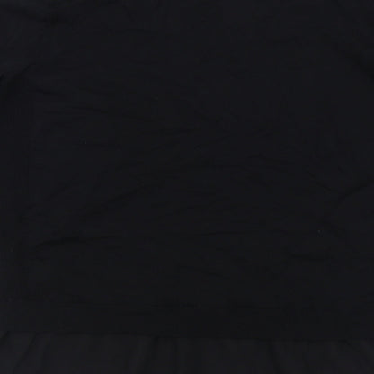 Next Womens Black Round Neck  Viscose Pullover Jumper Size M