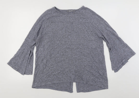 COIN 1804 Womens Blue  Rayon Pullover Sweatshirt Size L  Pullover
