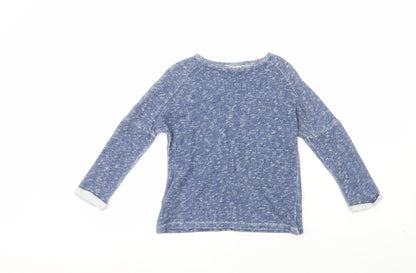 Next Girls Blue  100% Cotton Pullover Casual Size 5 Years Crew Neck