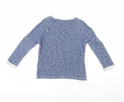 Next Girls Blue  100% Cotton Pullover Casual Size 5 Years Crew Neck
