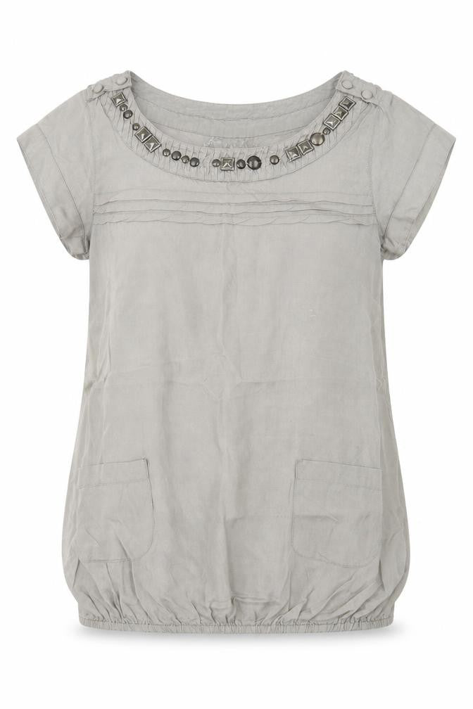 River Island Womens Green  Viscose Basic T-Shirt Size 6 Boat Neck