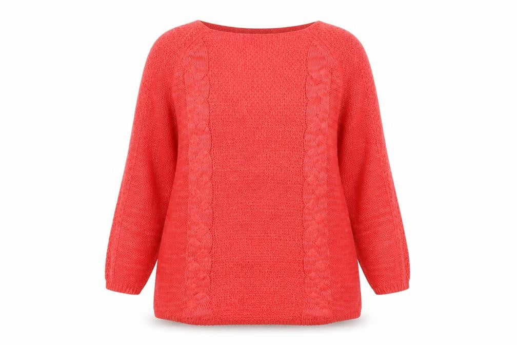 George  Womens Red V-Neck  Acrylic Pullover Jumper Size 14