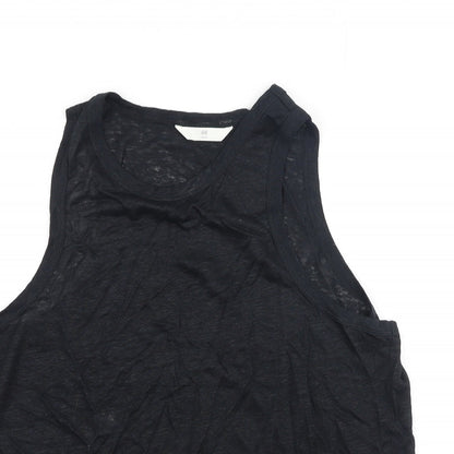 H&M Womens Black  Polyester Camisole Tank Size L Scoop Neck