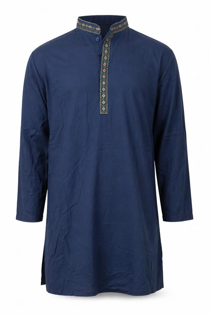 SHAHNAMEH Mens Blue  Cotton  Button-Up Size XS Collared