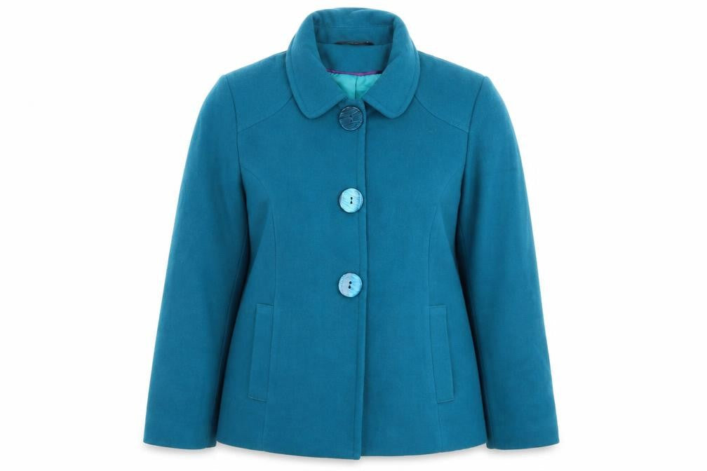 Bonmarché Womens Green Trench Coat Coatigan Size 16