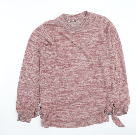 NEXT Womens Red Round Neck  Viscose Pullover Jumper Size 8