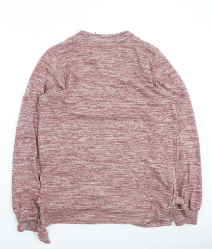 Next Womens Red Round Neck  Viscose Pullover Jumper Size 8