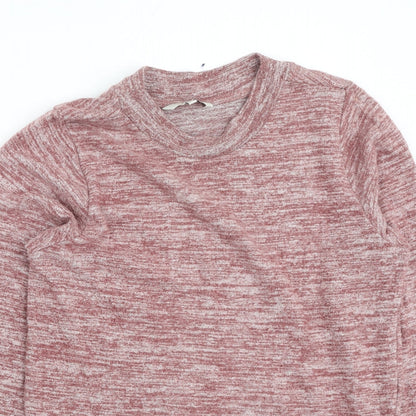 Next Womens Red Round Neck  Viscose Pullover Jumper Size 8
