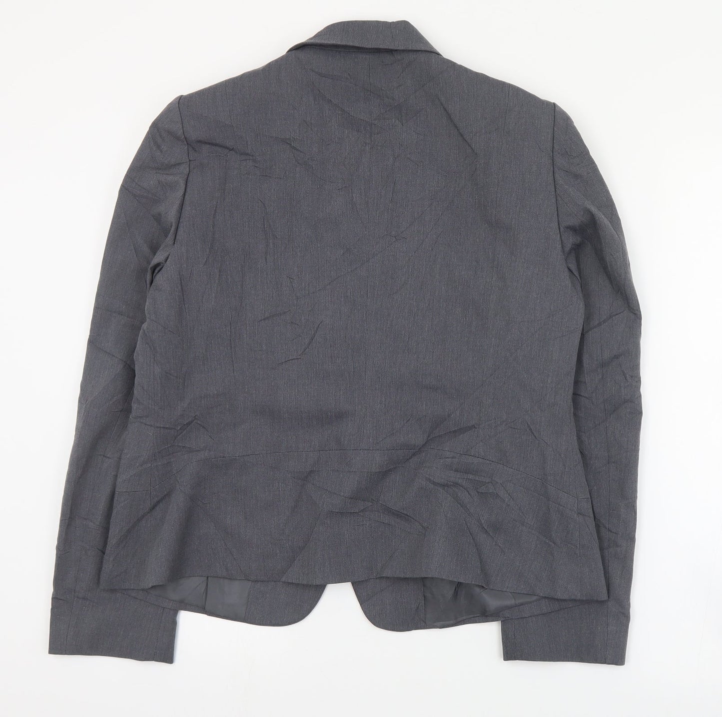 Planet Womens Grey  Polyester Jacket Suit Jacket Size 14