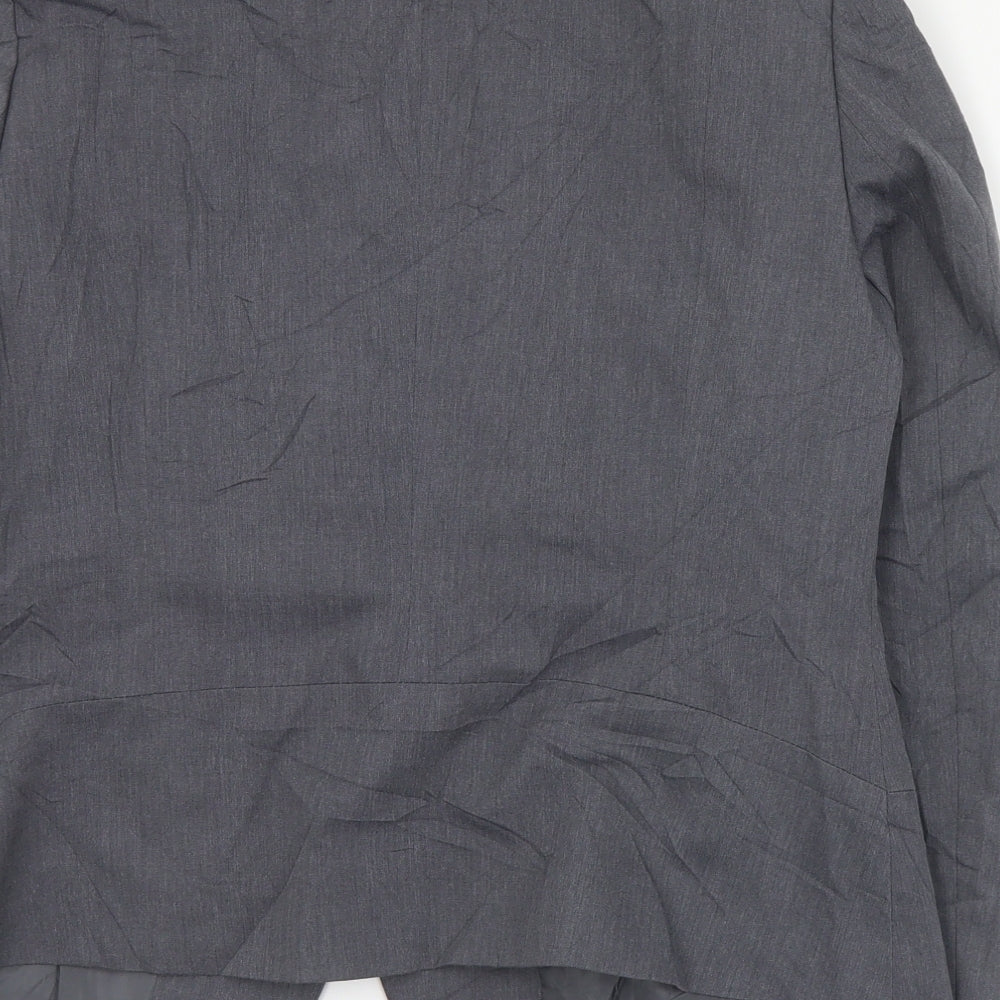 Planet Womens Grey  Polyester Jacket Suit Jacket Size 14